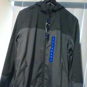 Gerry Jacket Gray Size Large Hood Front Zip 131958